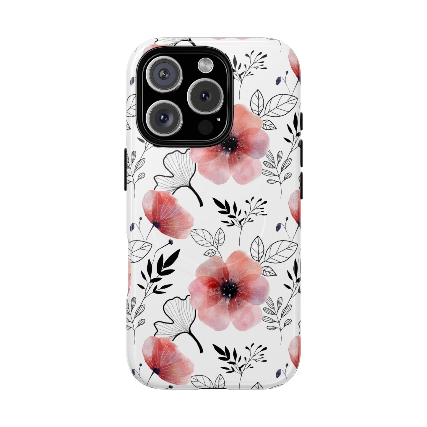 Poppy Petals - iPhone Tough Magnetic Case
