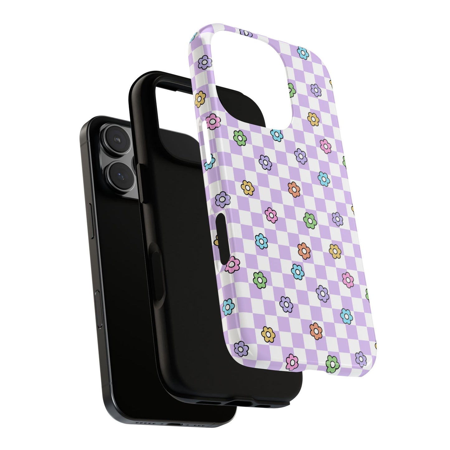 Checkered Bloom - iPhone Tough Case