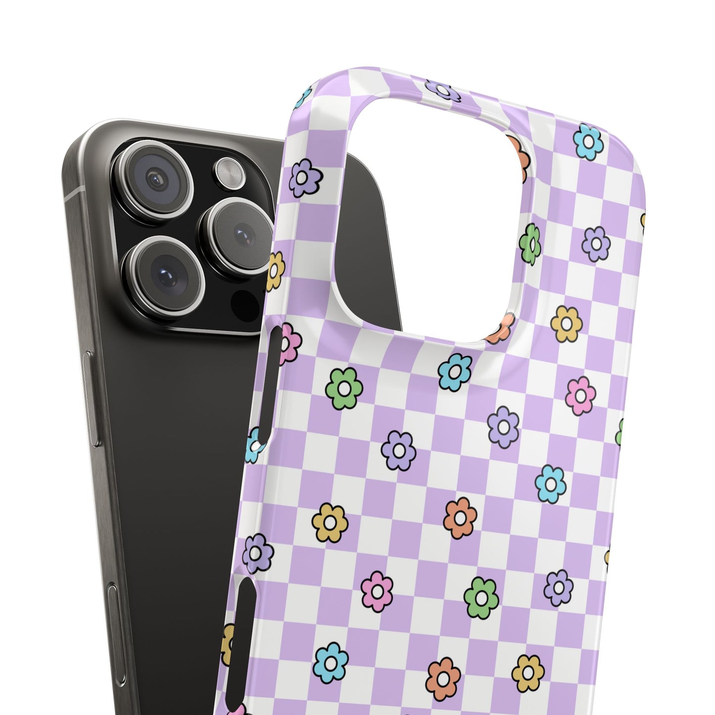 Checkered Bloom - iPhone Snap Case