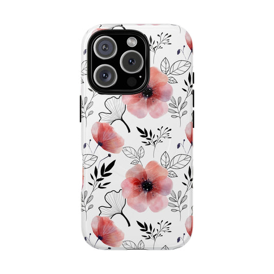 Poppy Petals - iPhone Tough Magnetic Case