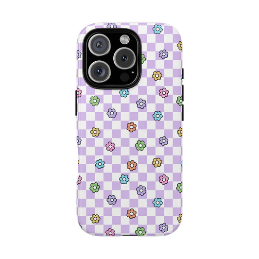 Checkered Bloom - iPhone Tough Case