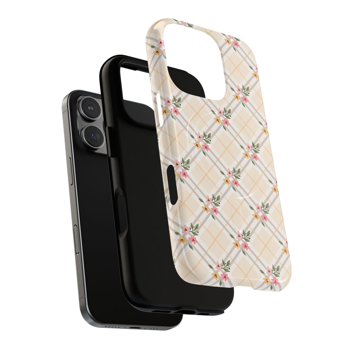 Petal Plaid - iPhone Tough Magnetic Case