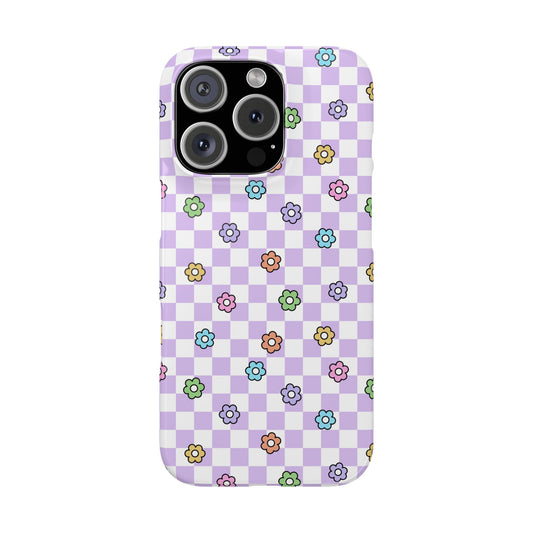 Checkered Bloom - iPhone Snap Case