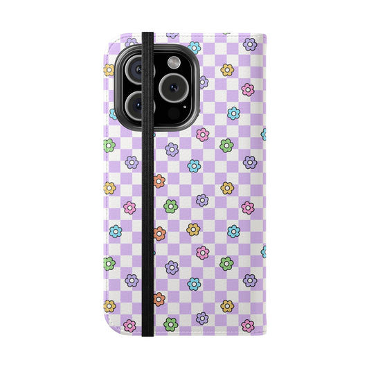 Checkered Bloom - Folio Case