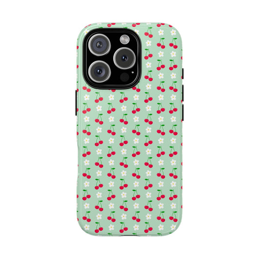 Mint Cherry - iPhone Tough Case