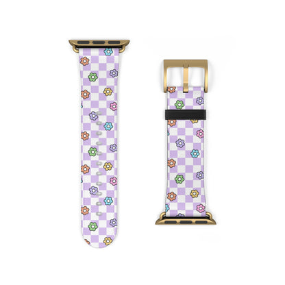 Checkered Bloom - Apple Watch Strap