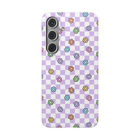 Checkered Bloom - Samsung Snap Case