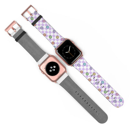 Checkered Bloom - Apple Watch Strap